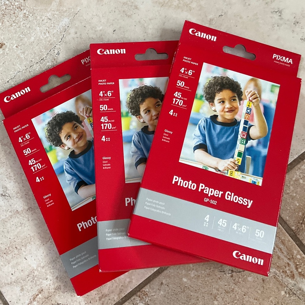 Canon PIXMA Photo Paper 4" x 6 Glossy 150 sheets GP-502 NEW